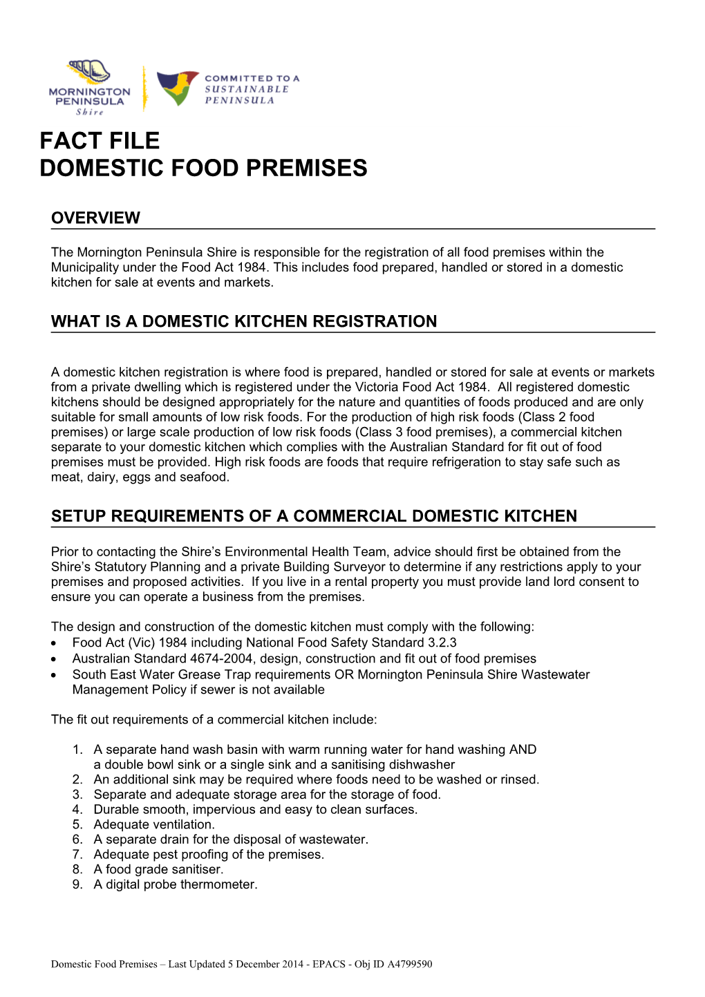 What Is a Domestic Kitchen Registration