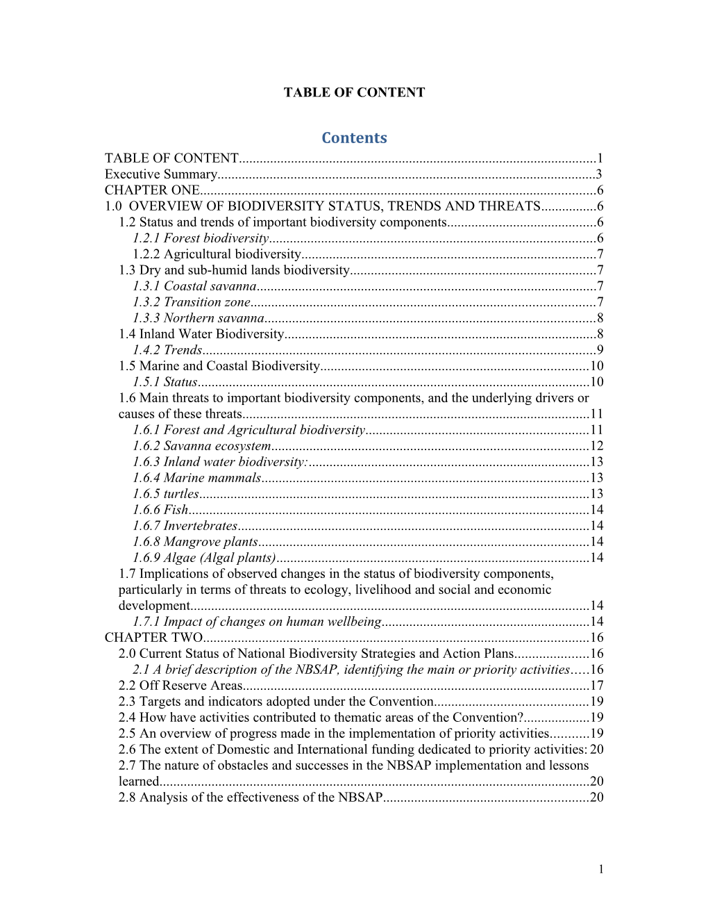 CBD Fourth National Report - Ghana (English Version)