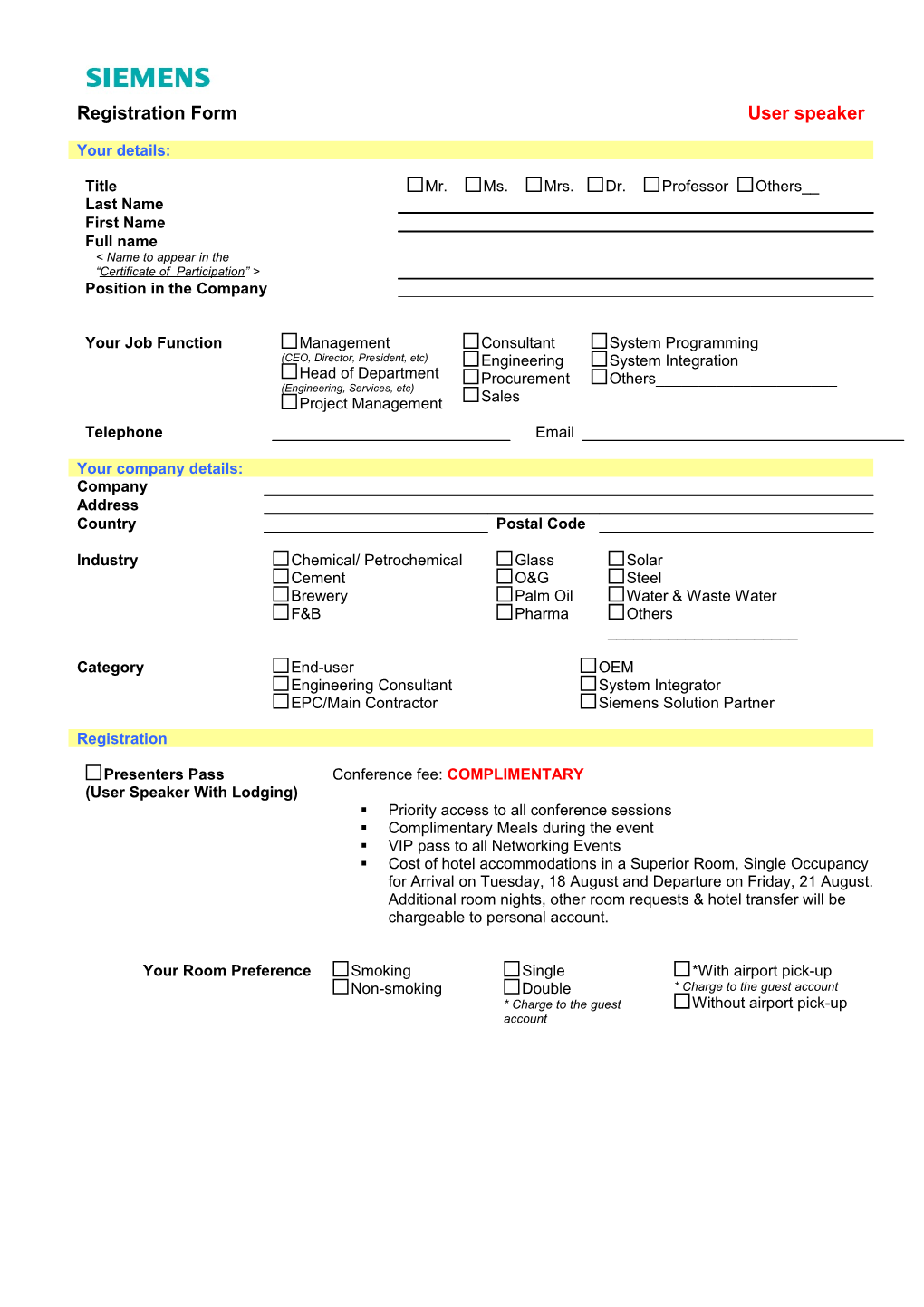 Registration Formuser Speaker