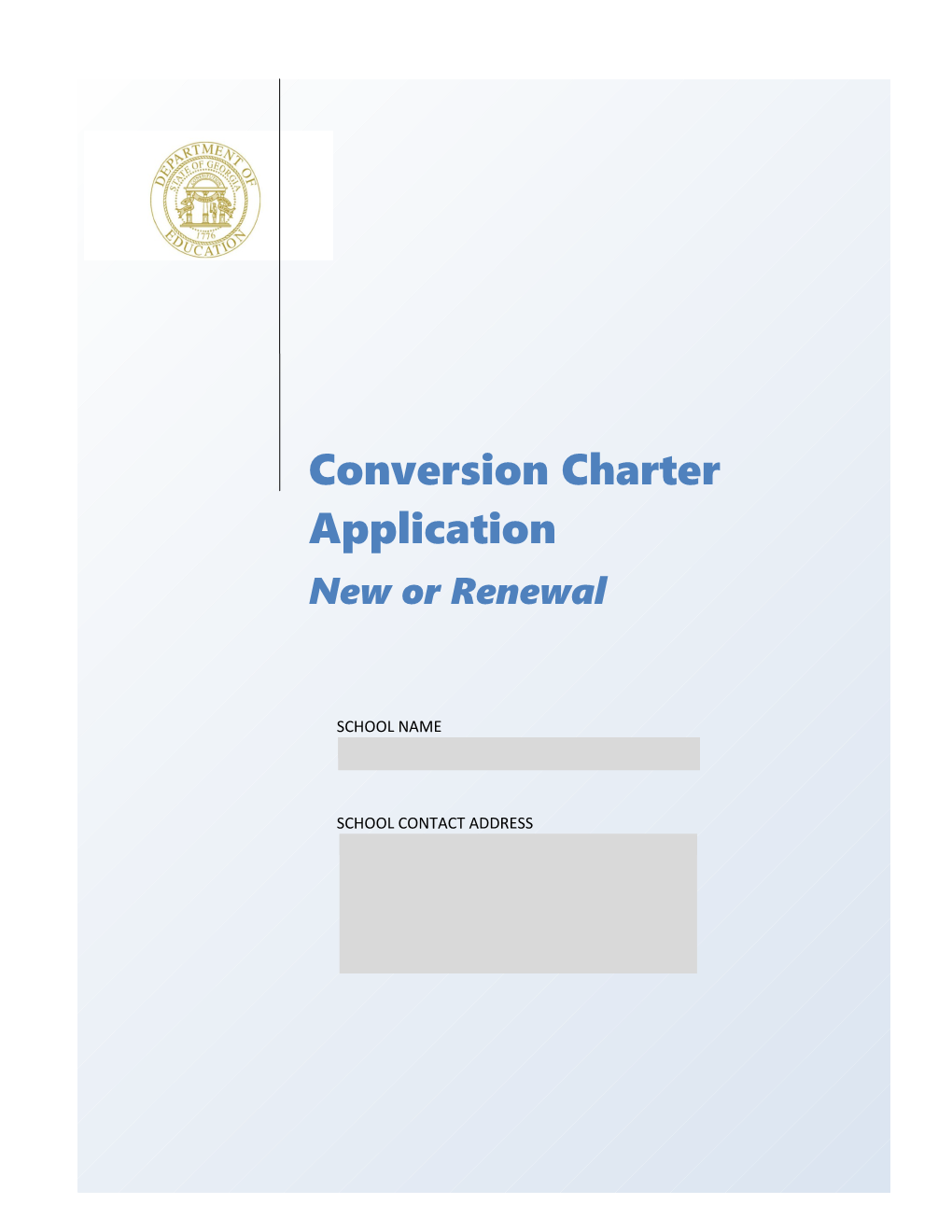 Conversion Charter Application