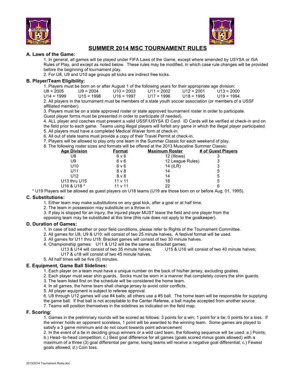 Application to Host a Tournament Or Games Information Needed