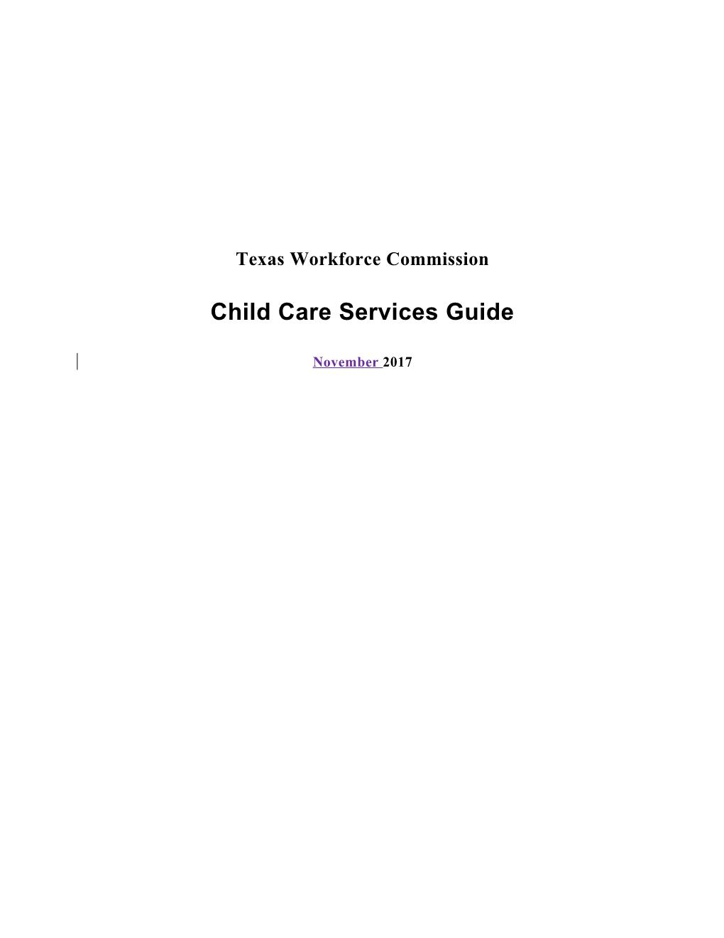 Child Care Services Guide