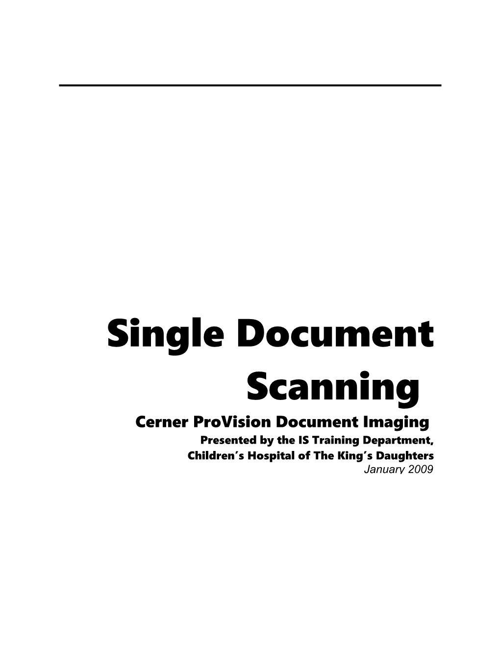 Cerner Provision Document Imaging