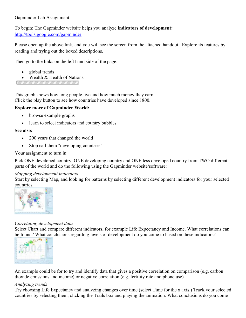 Gapminder Lab Assignment