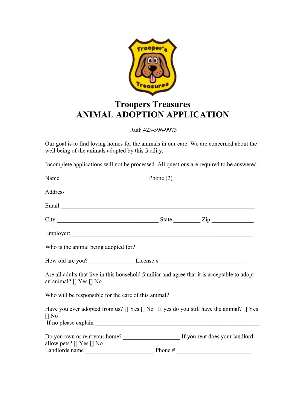 Animal Adoption Application