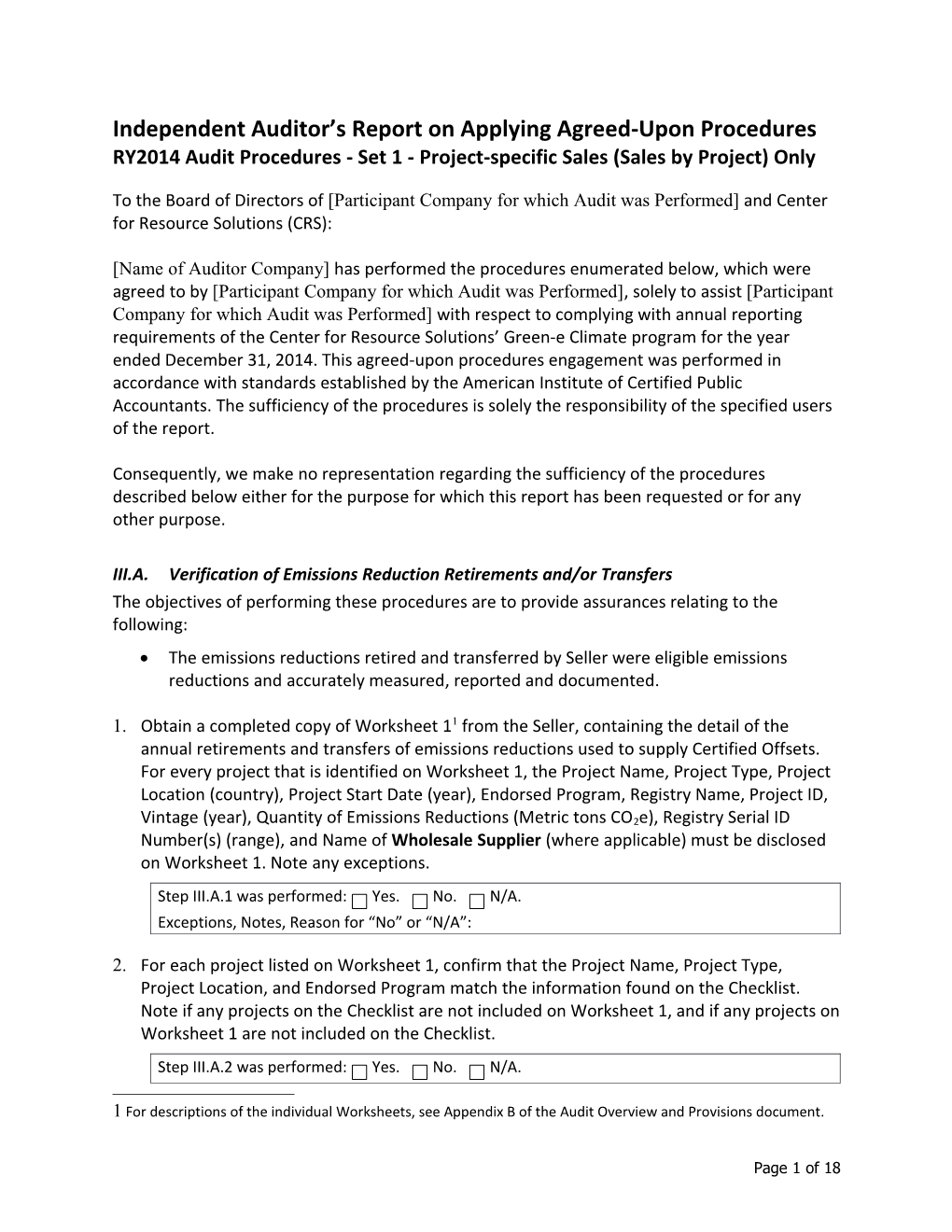 Independent Auditor S Report on Applying Agreed-Upon Procedures