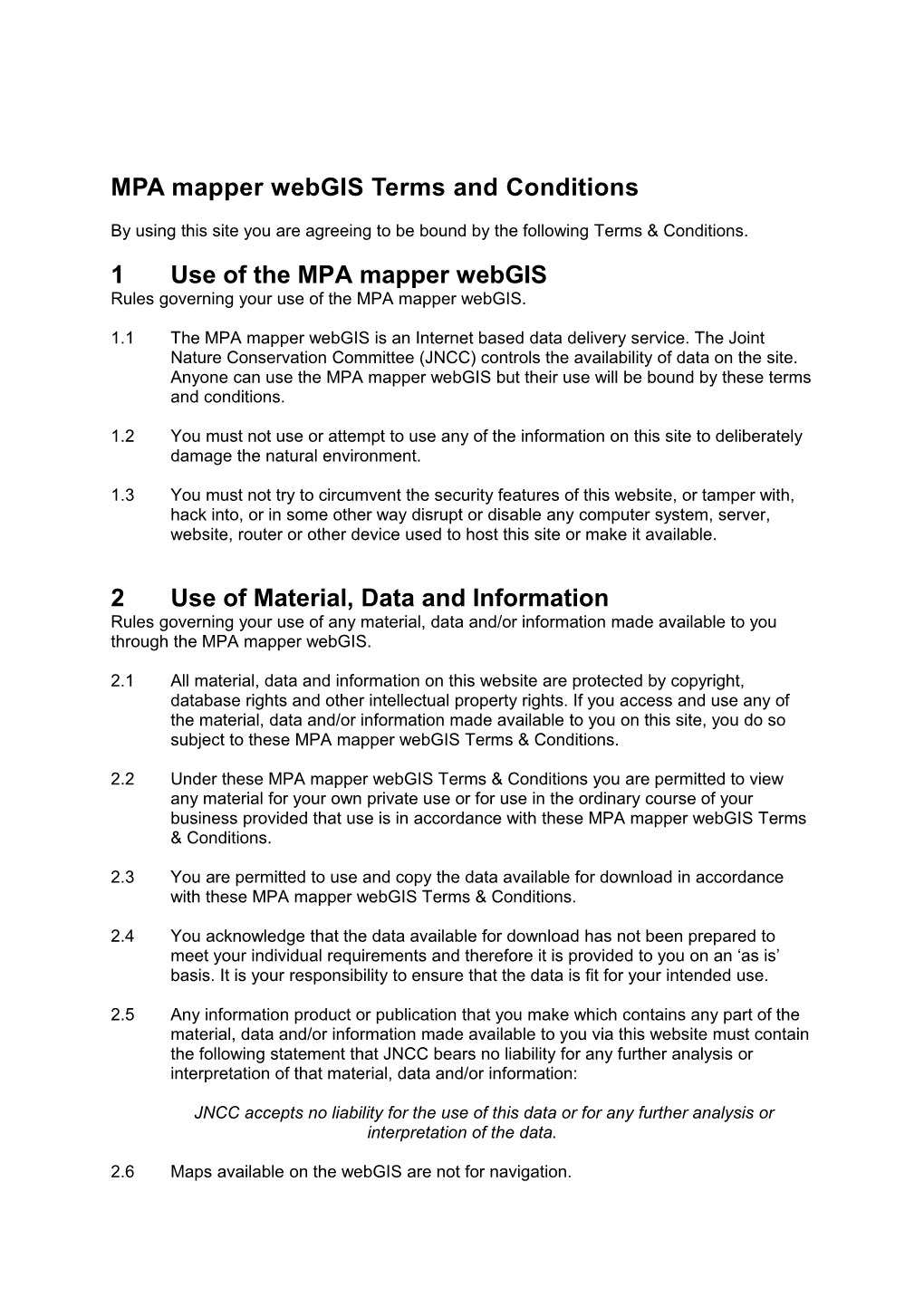 Name Webgis Terms and Conditions TEMPLATE