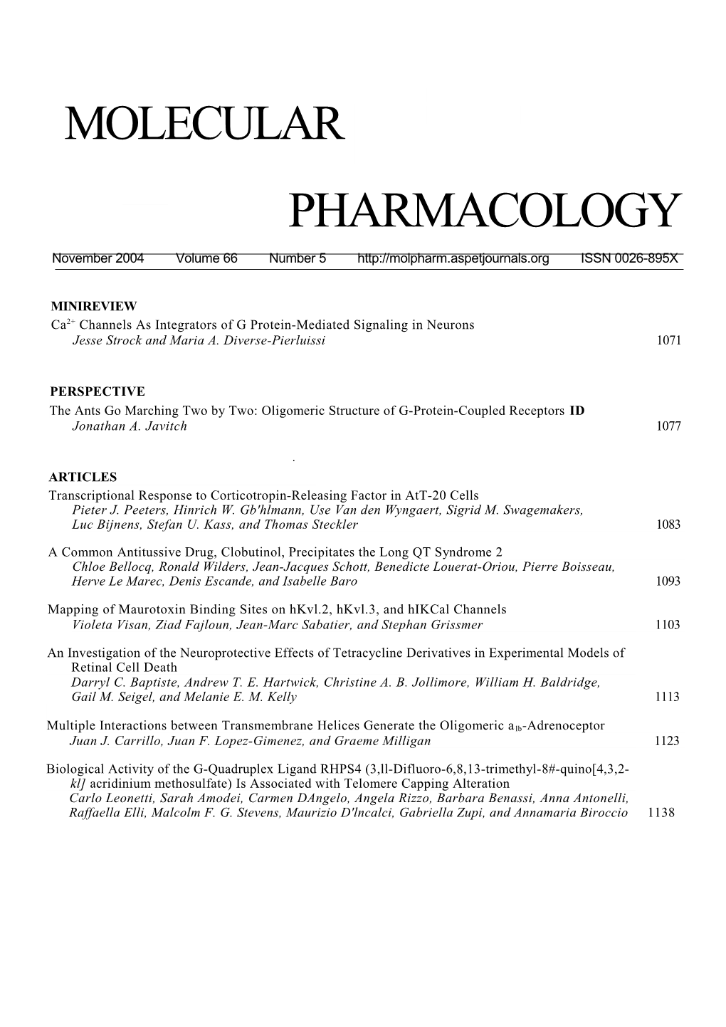 Ca2+ Channels As Integrators of G Protein-Mediated Signaling in Neurons