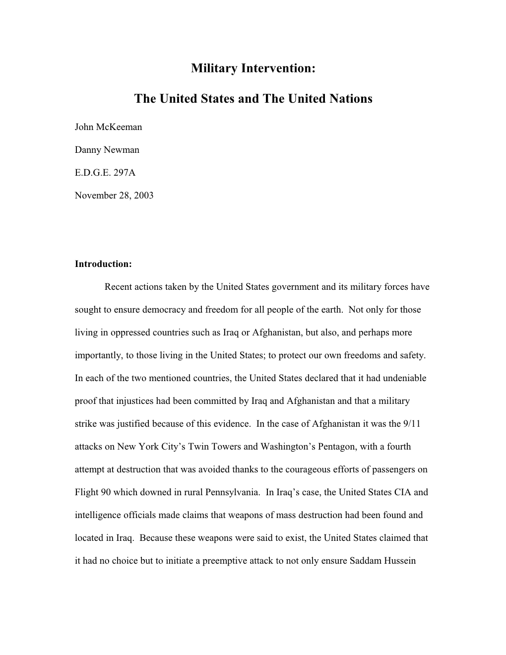 The United States and the United Nations