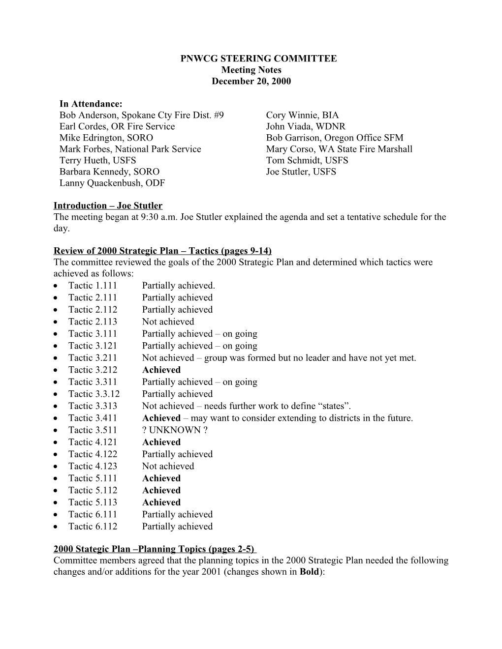 Pnwcg Steering Committee