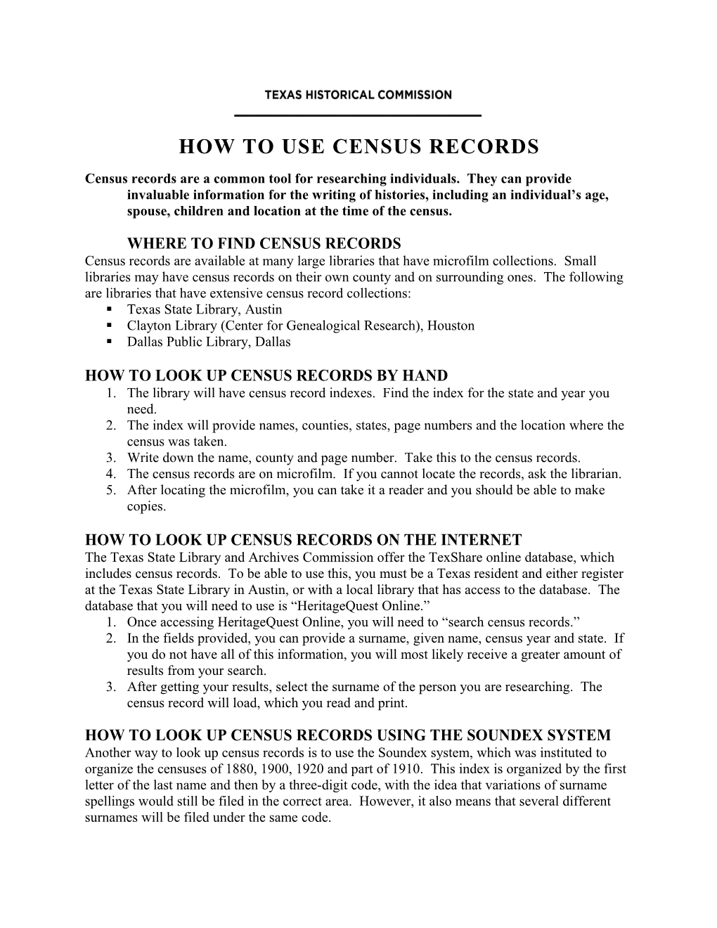 How to Use Census Records