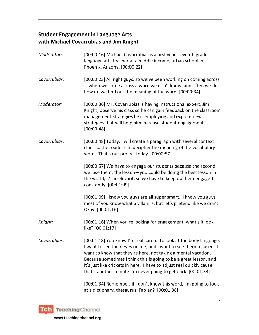 Student Engagement in Language Arts