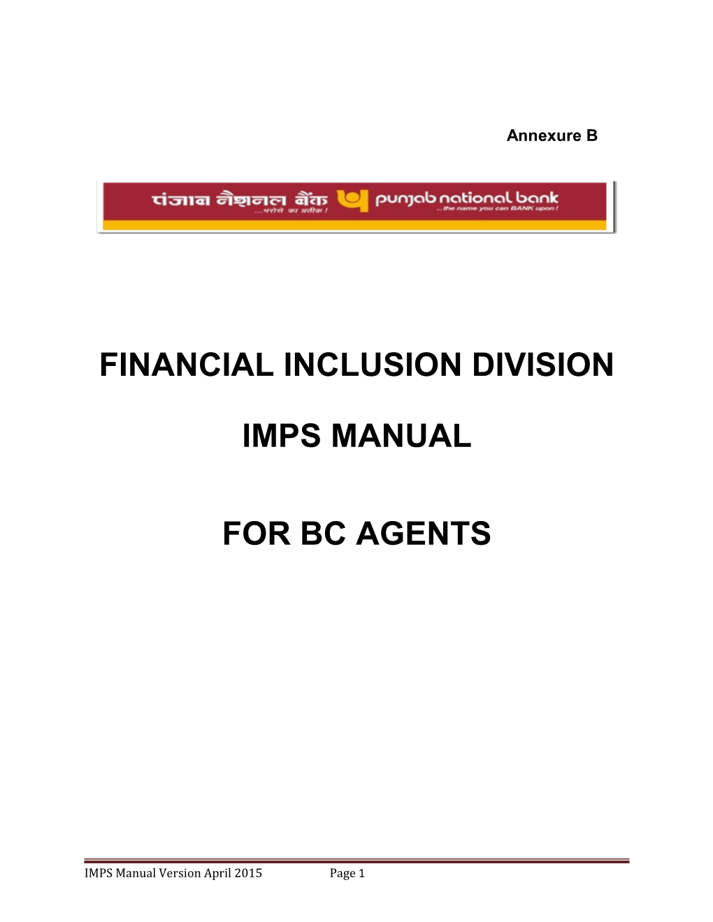 Financial Inclusion Division