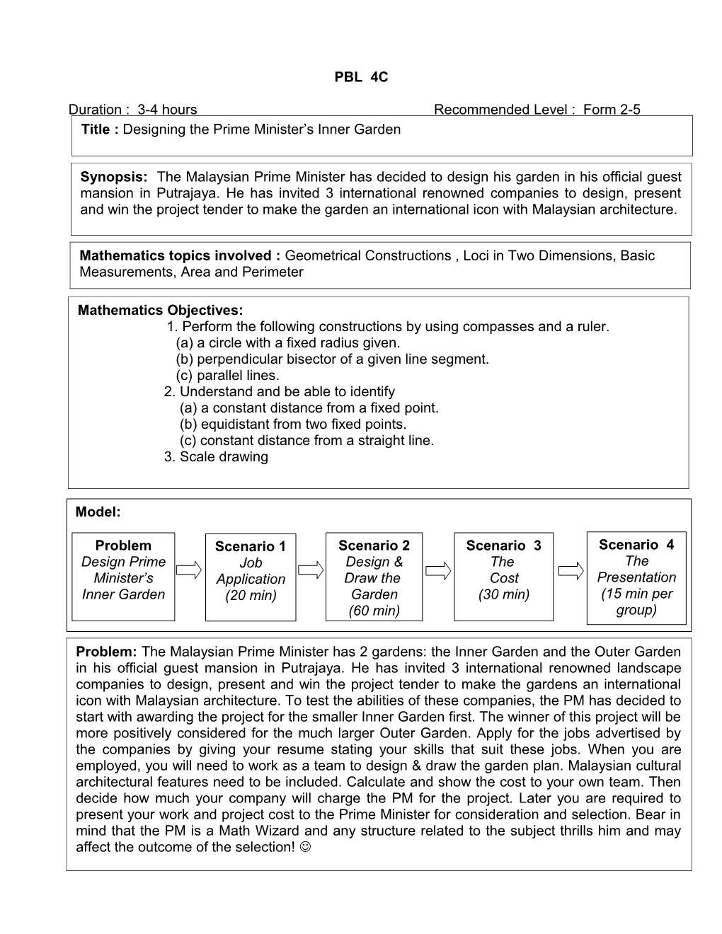 PBL 4C Design Template