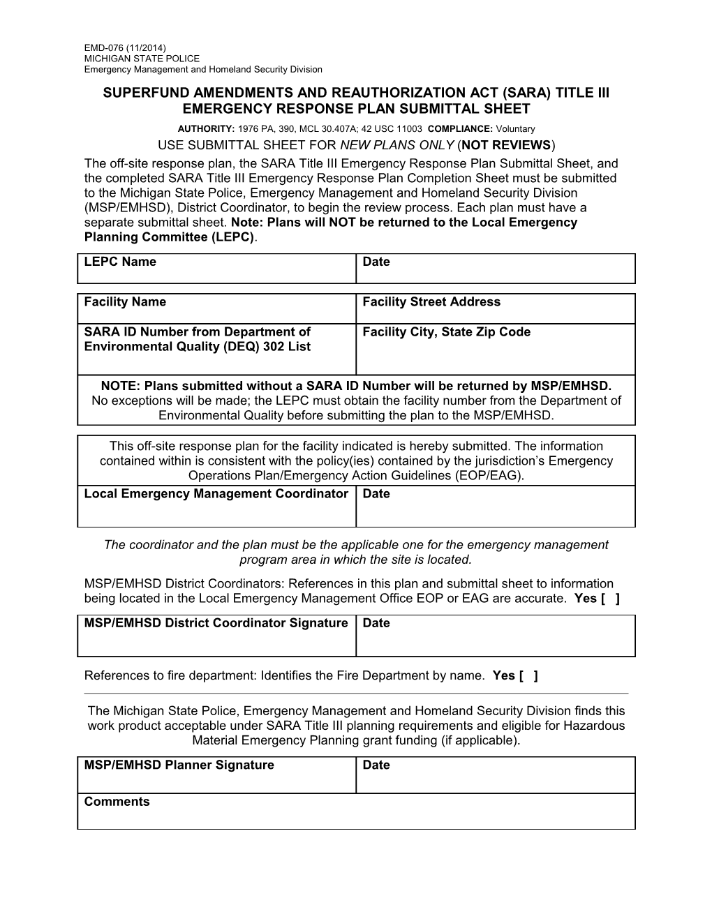 Emergency Management and Homeland Security Division