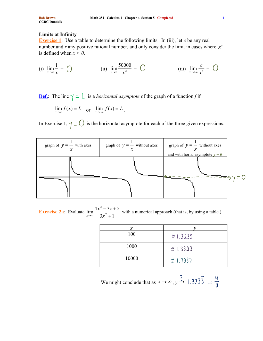 Math 251 Calculus 1 Chapter 4 Section 5 Completed