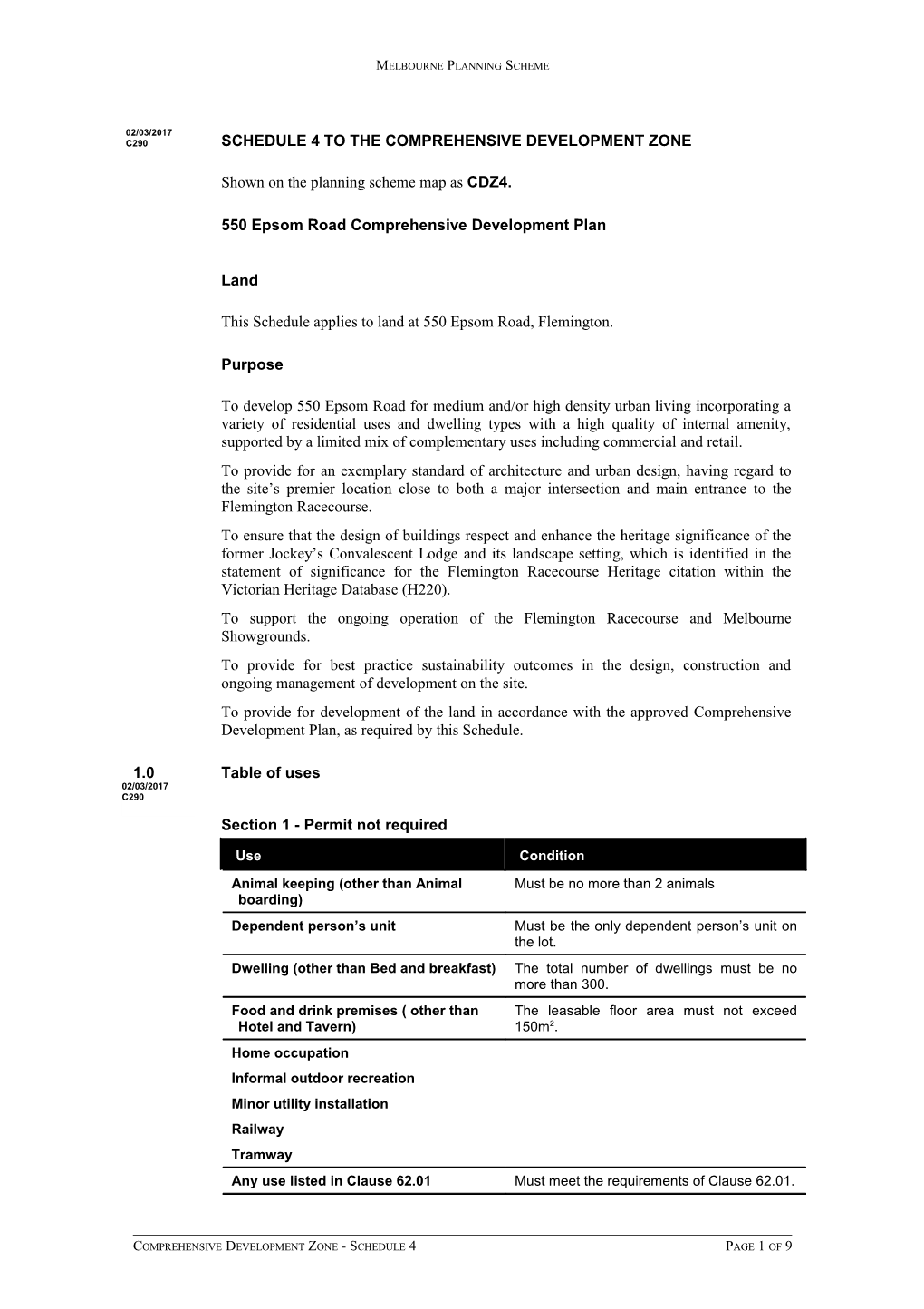 550 Epsom Road Comprehensive Development Plan