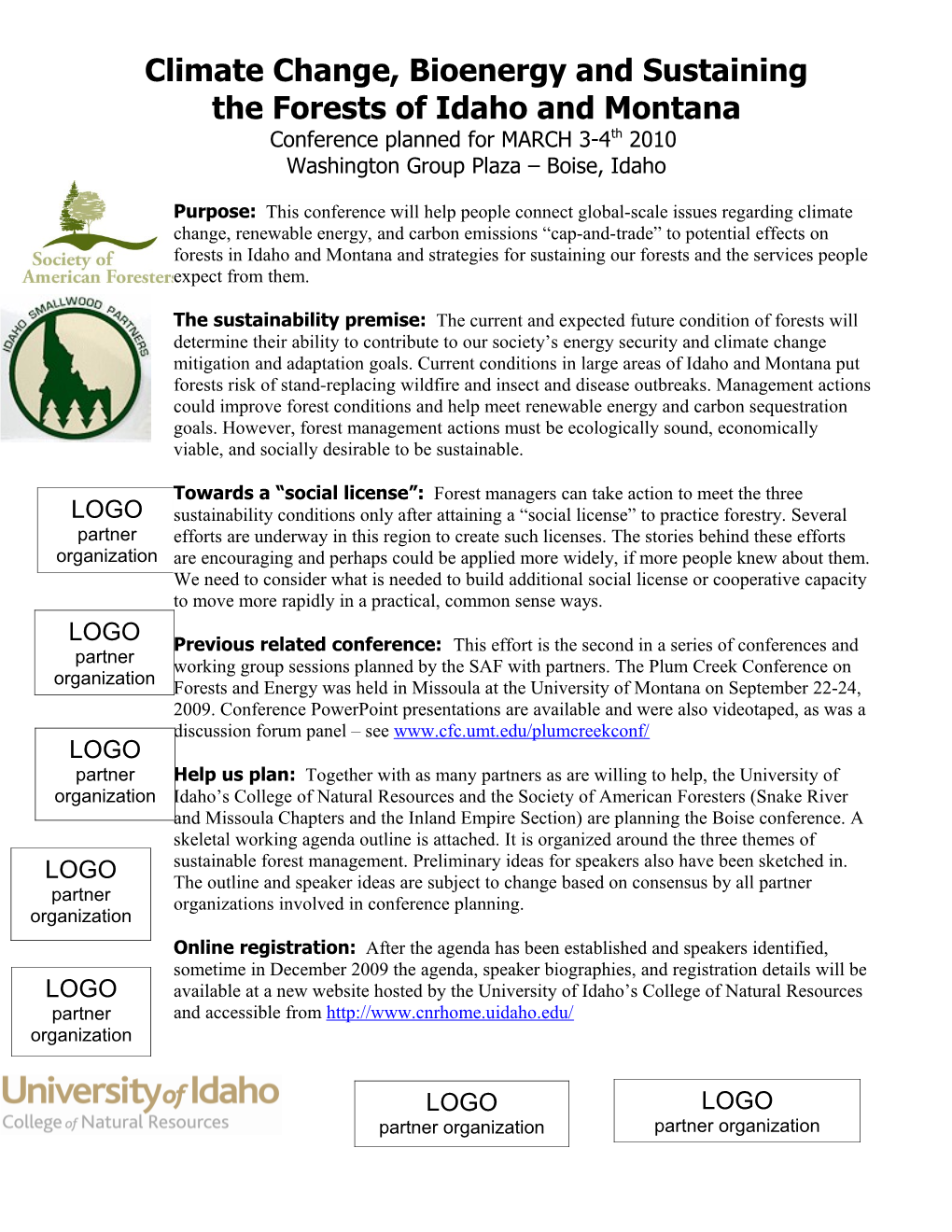 Climate Change, Bioenergy and Sustaining