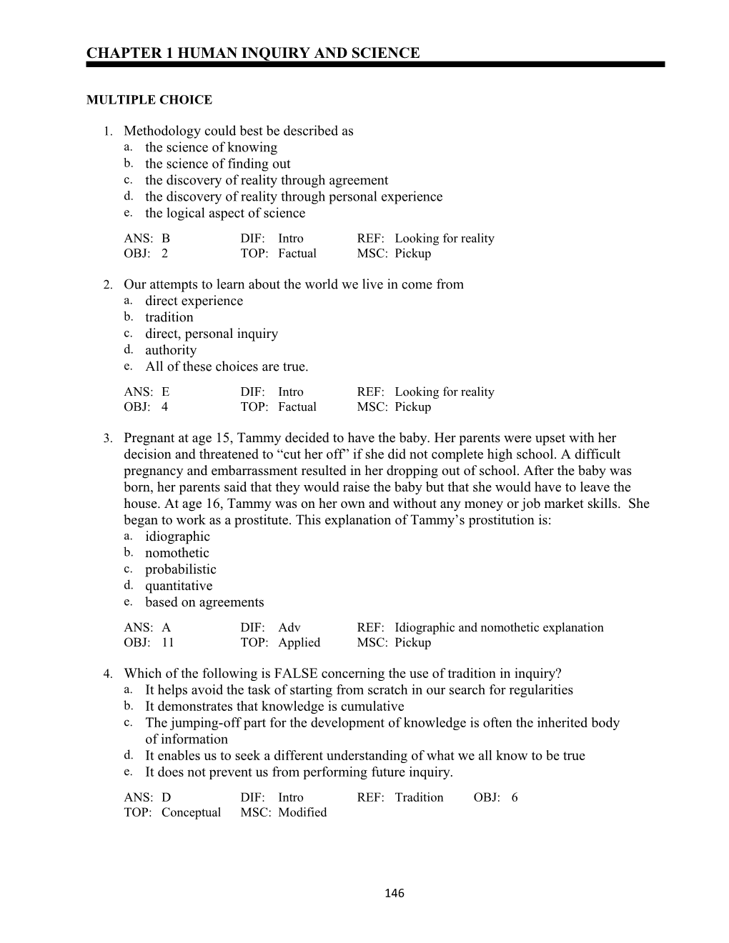 Chapter 1 Human Inquiry and Science