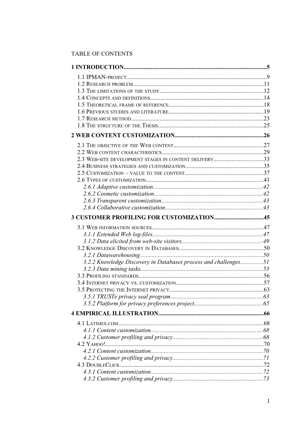 Topic Analysis on Content Personalisation