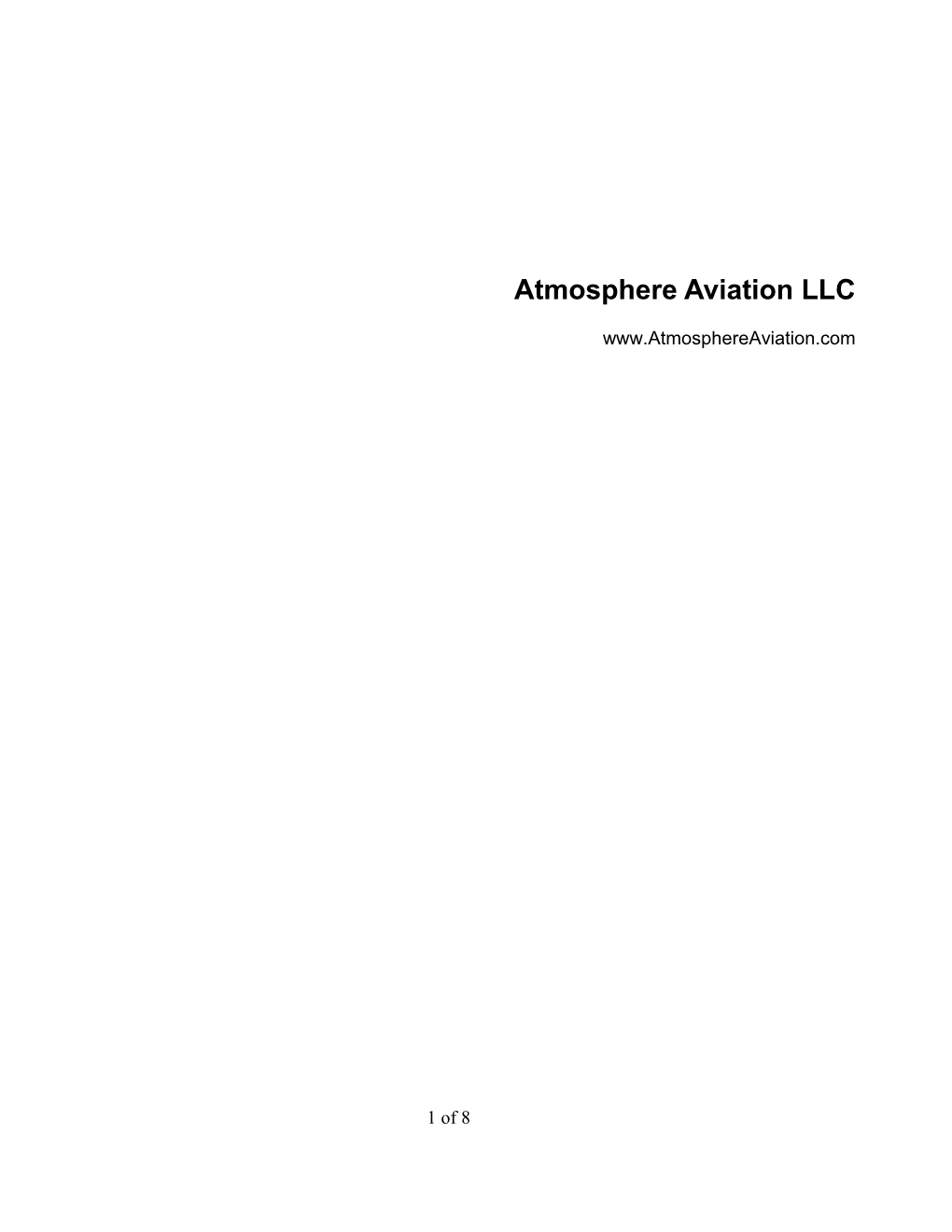 Atmosphere Aviation LLC