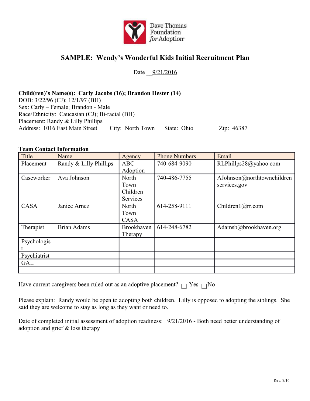 WWK Recruitment Plan