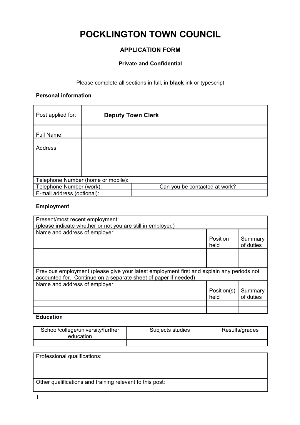 Pocklington Town Council