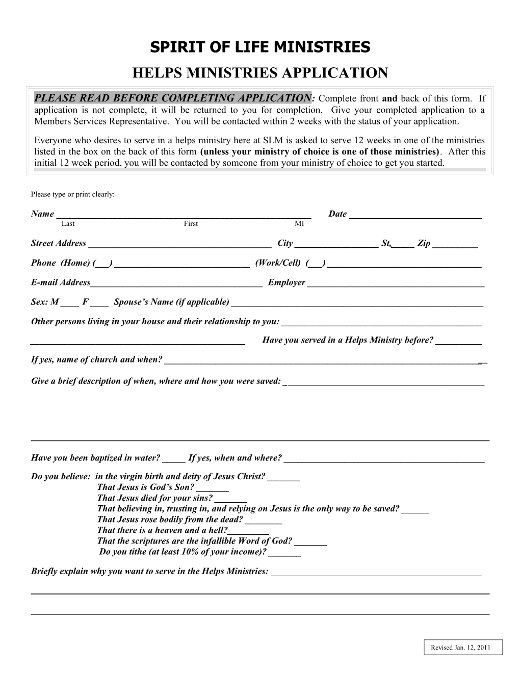 Helps Ministries Application