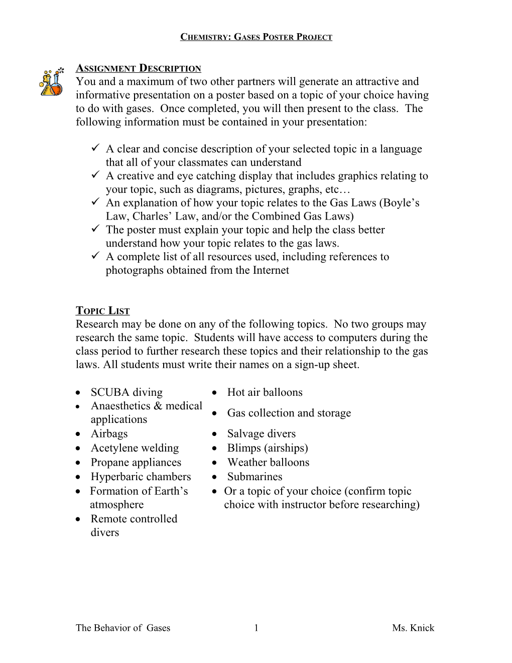 Chemistry 30S- Poster Project