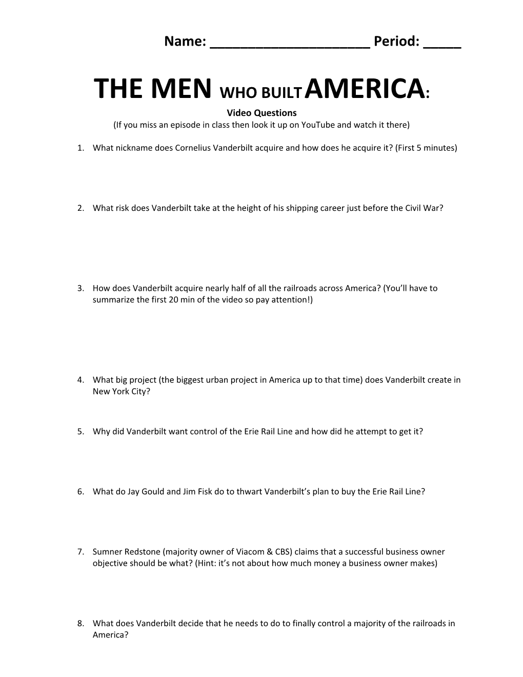 The Men Who Builtamerica