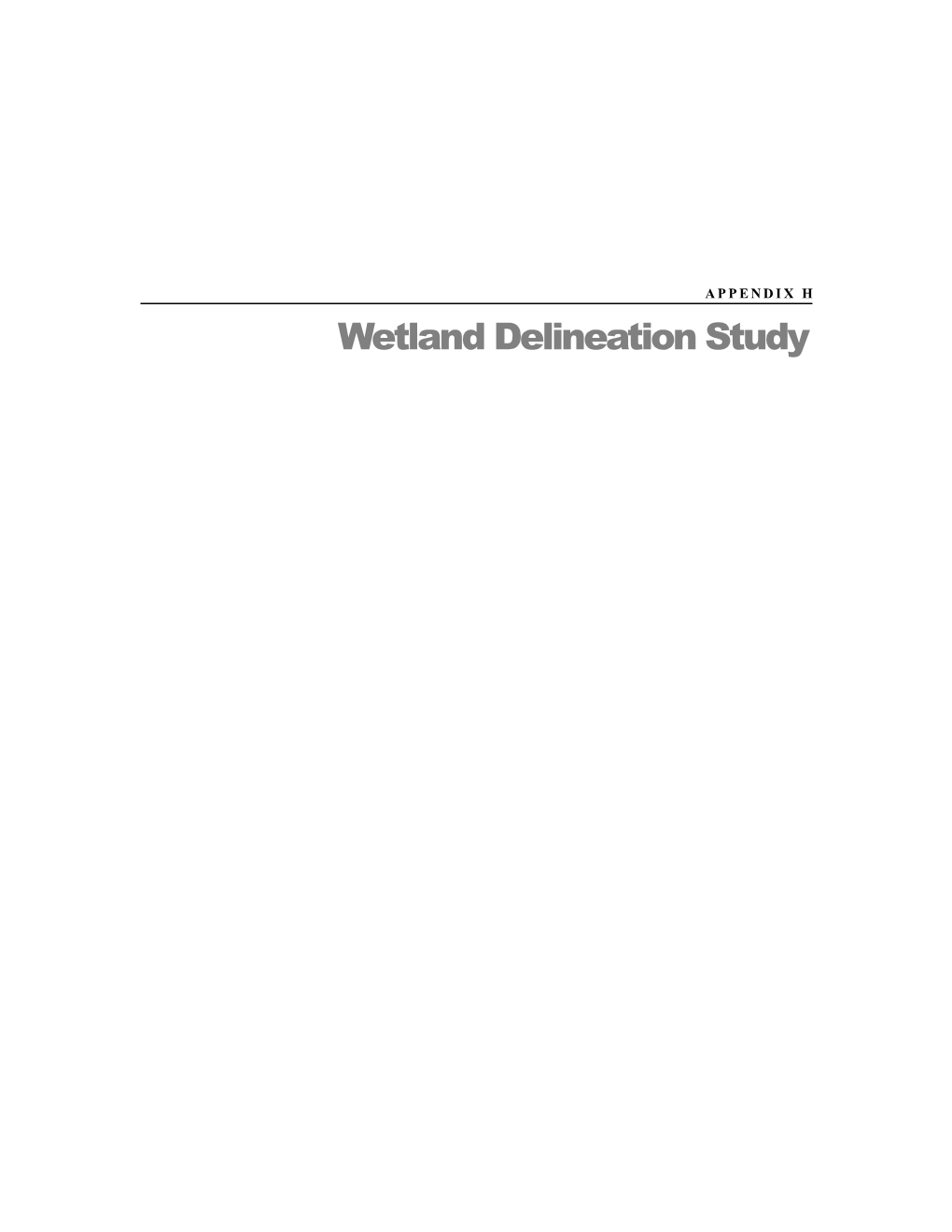 Preliminary Delineation of Wetlands and Other Waters of the U