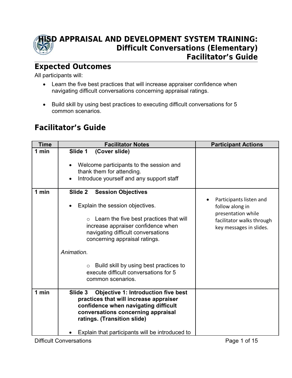 Difficult Conversations (Elementary)