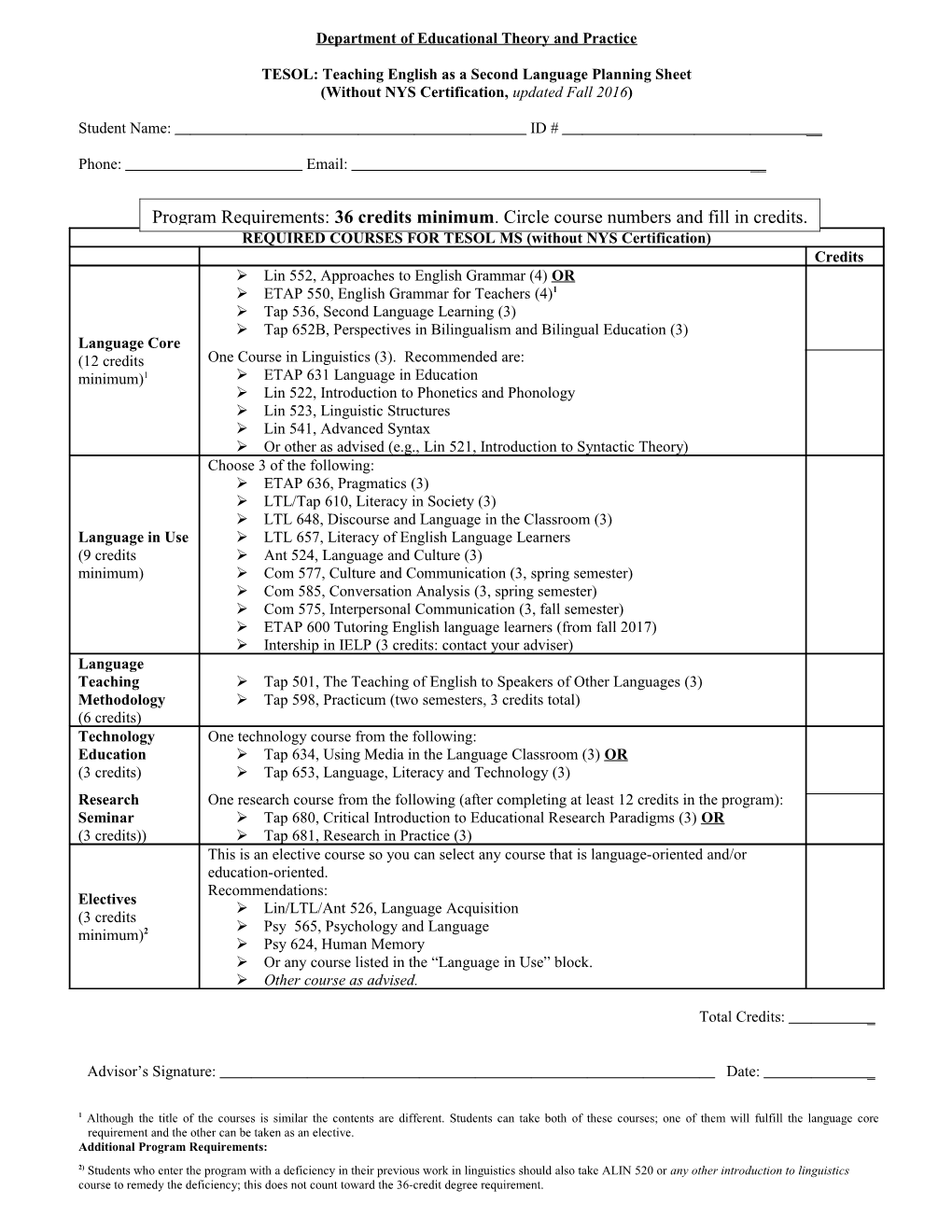 Department of Educational Theory and Practice