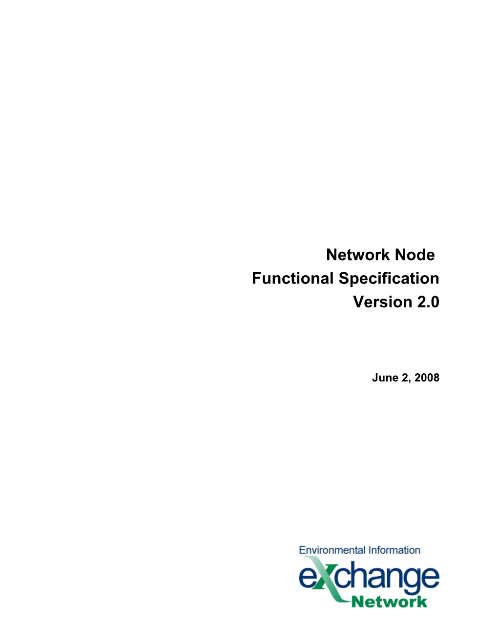 Network Node V2.0 Functional Specification