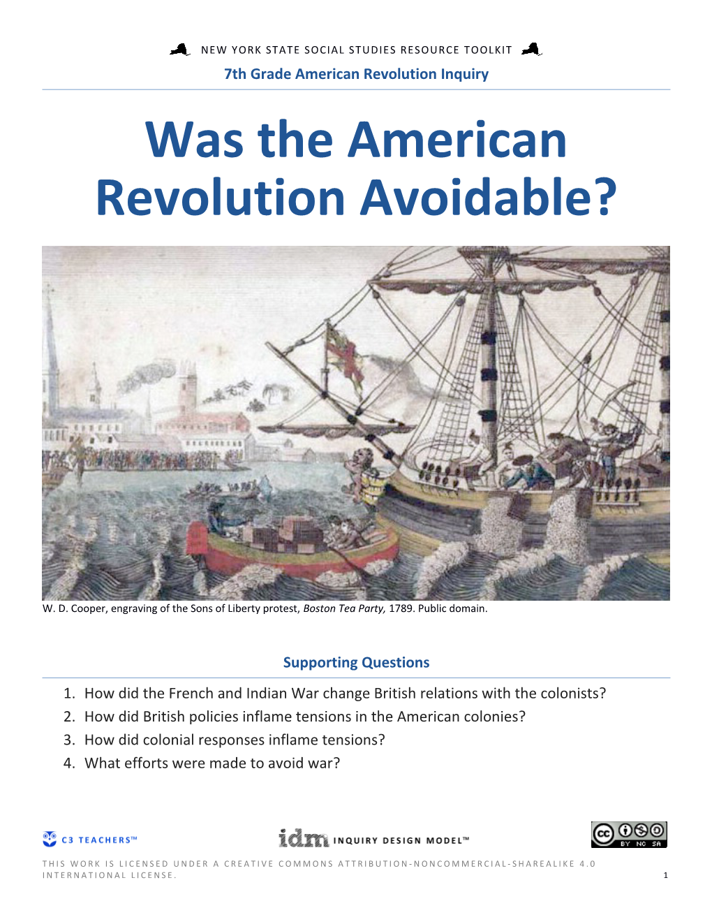 Was the American Revolution Avoidable?