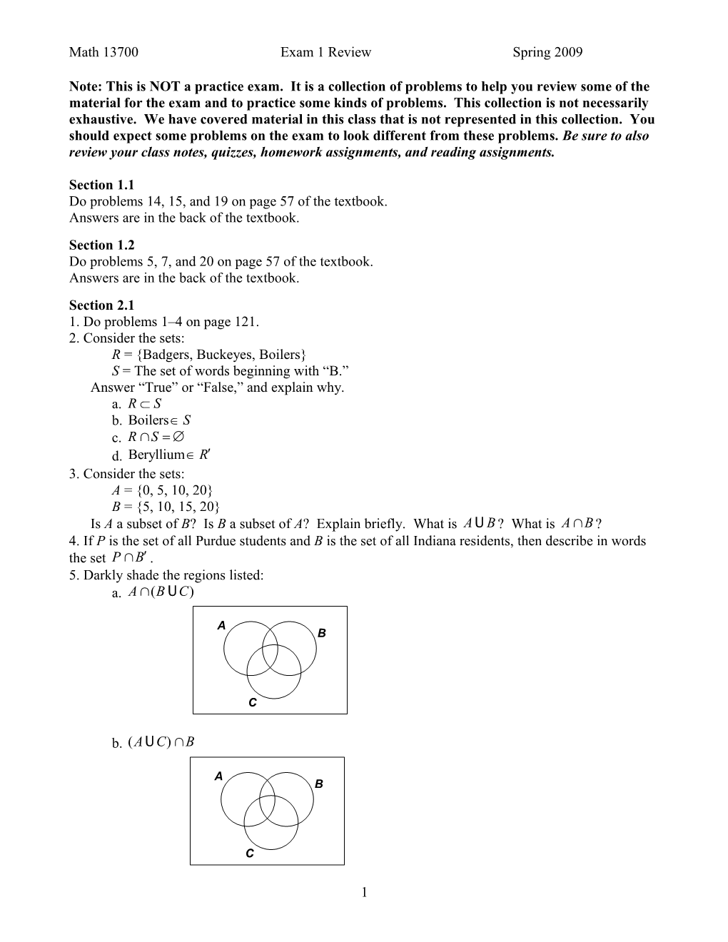 Do Problems 14, 15, and 19 on Page 57 of the Textbook