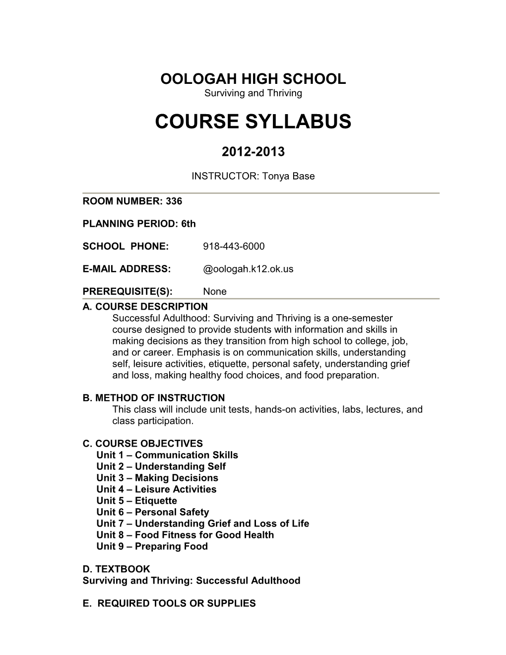 This Syllabus Is Offered As a Guideline Only