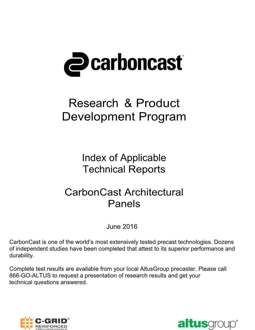 ALT Review of Carboncast Index