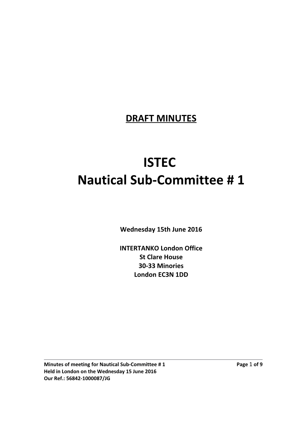 Nautical Sub-Committee# 1