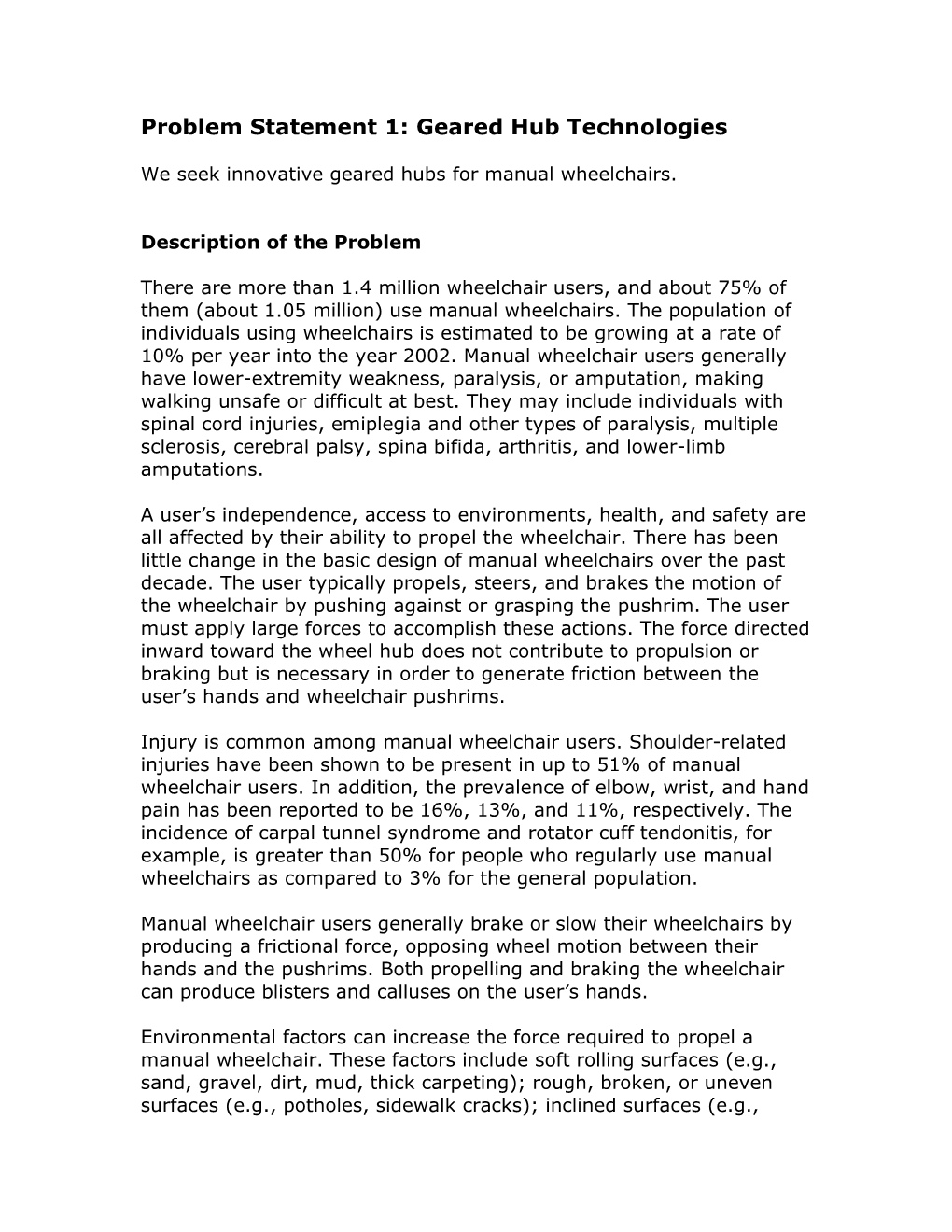 Problem Statement 1: Geared Hub Technologies