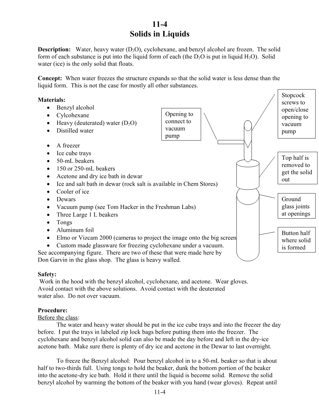 Solids in Liquids