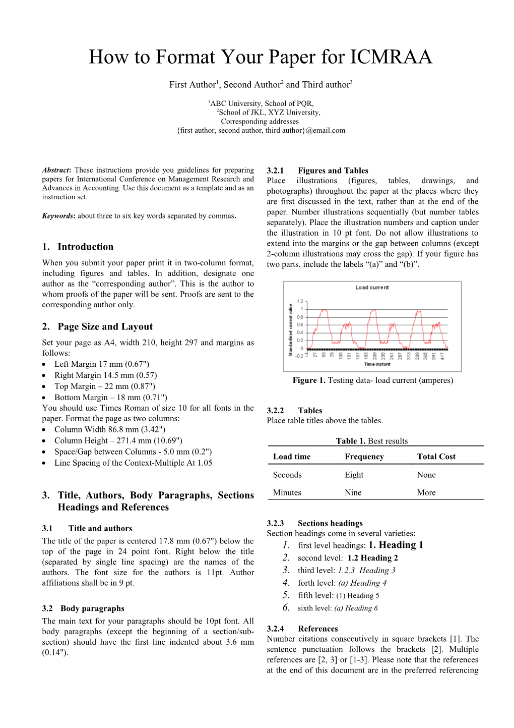 How to Format Your Paper Foricmraa