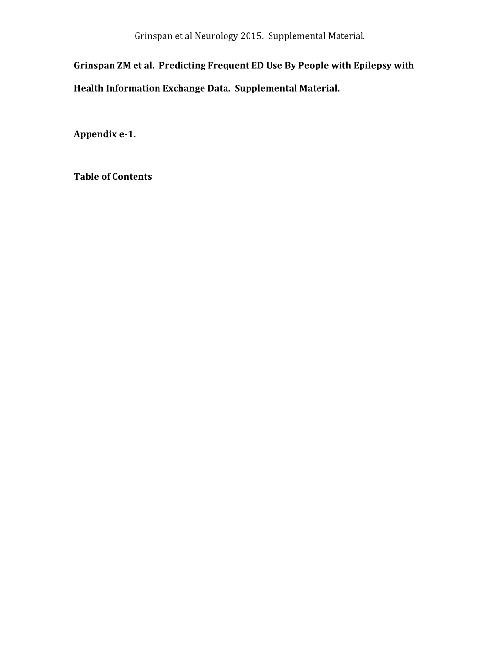 Grinspan Et Al Neurology 2015. Supplemental Material