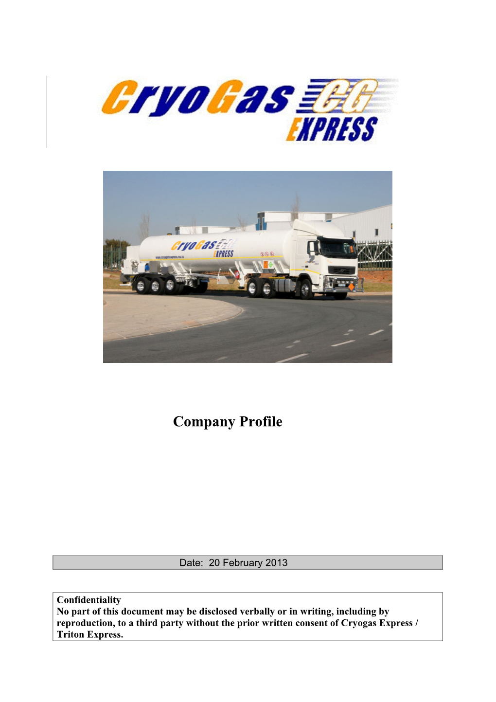 Brief Overview of Cryogas Express (Pty) Ltd