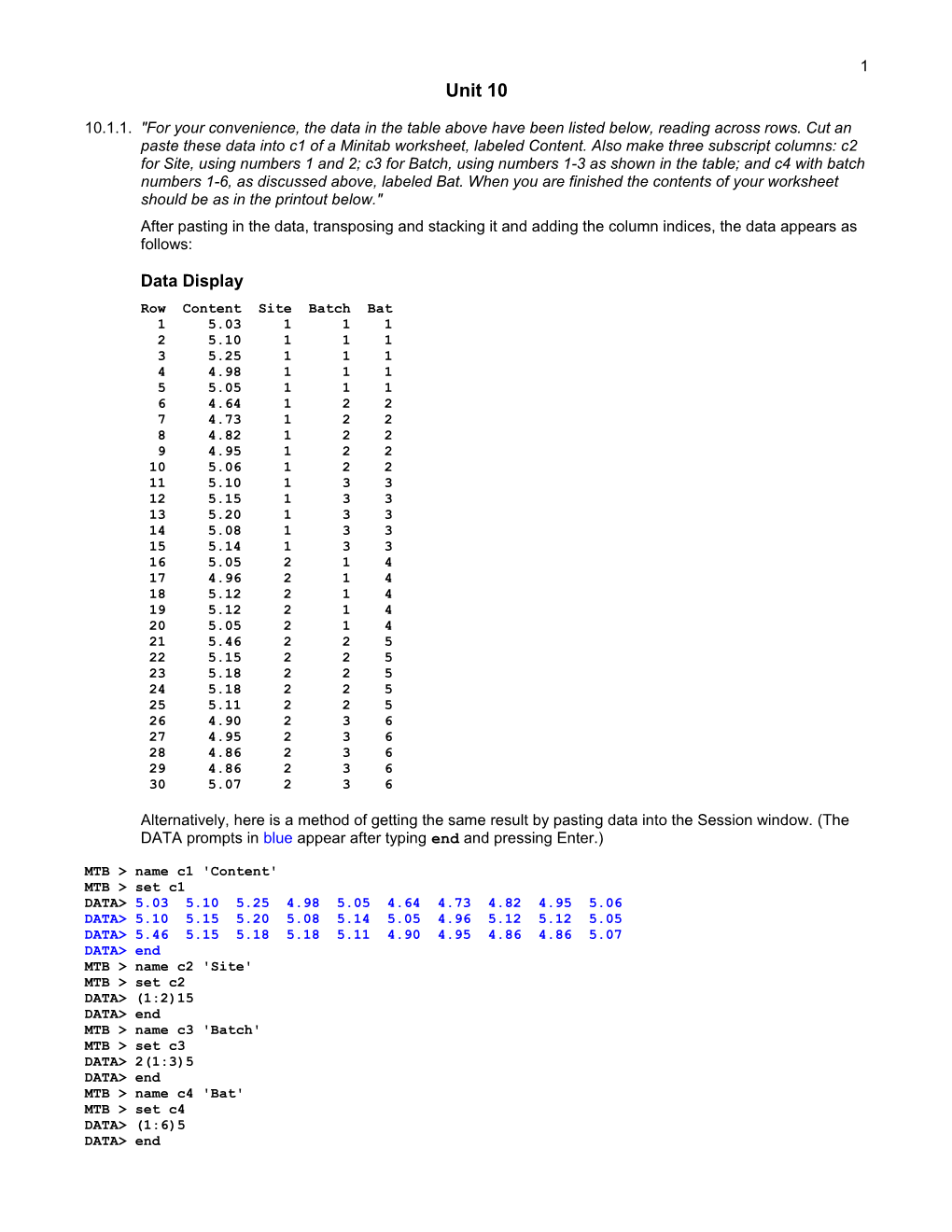 Row Content Site Batch Bat