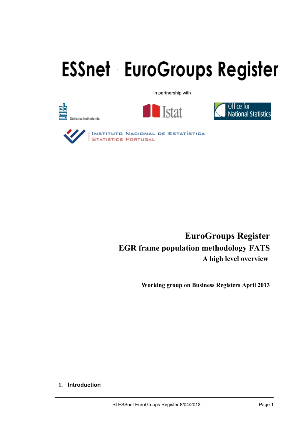 EGR Frame Population Methodology FATS