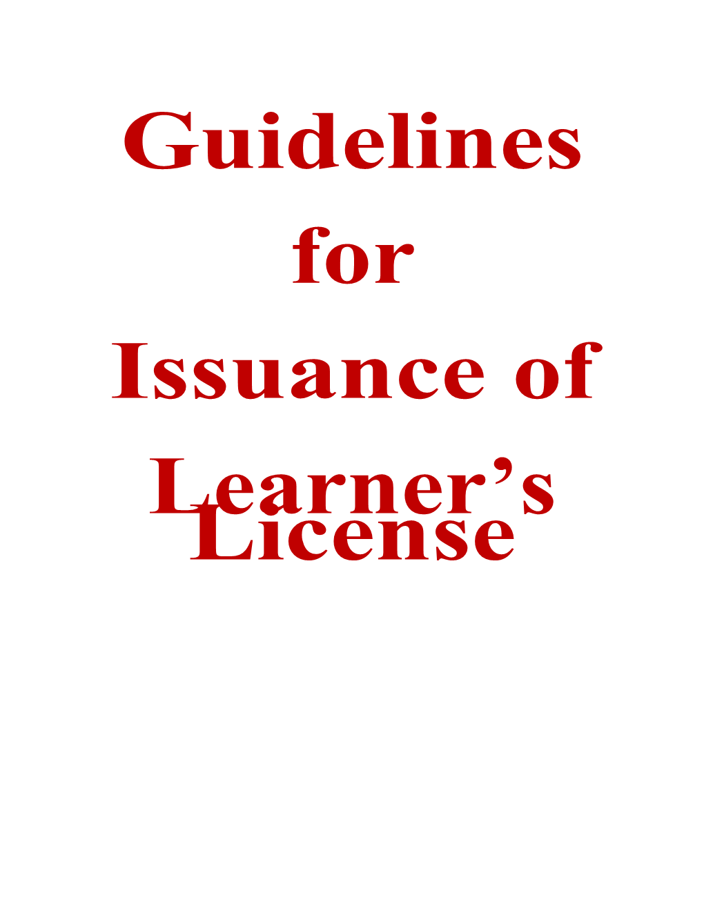 Forissuanceof Learner S