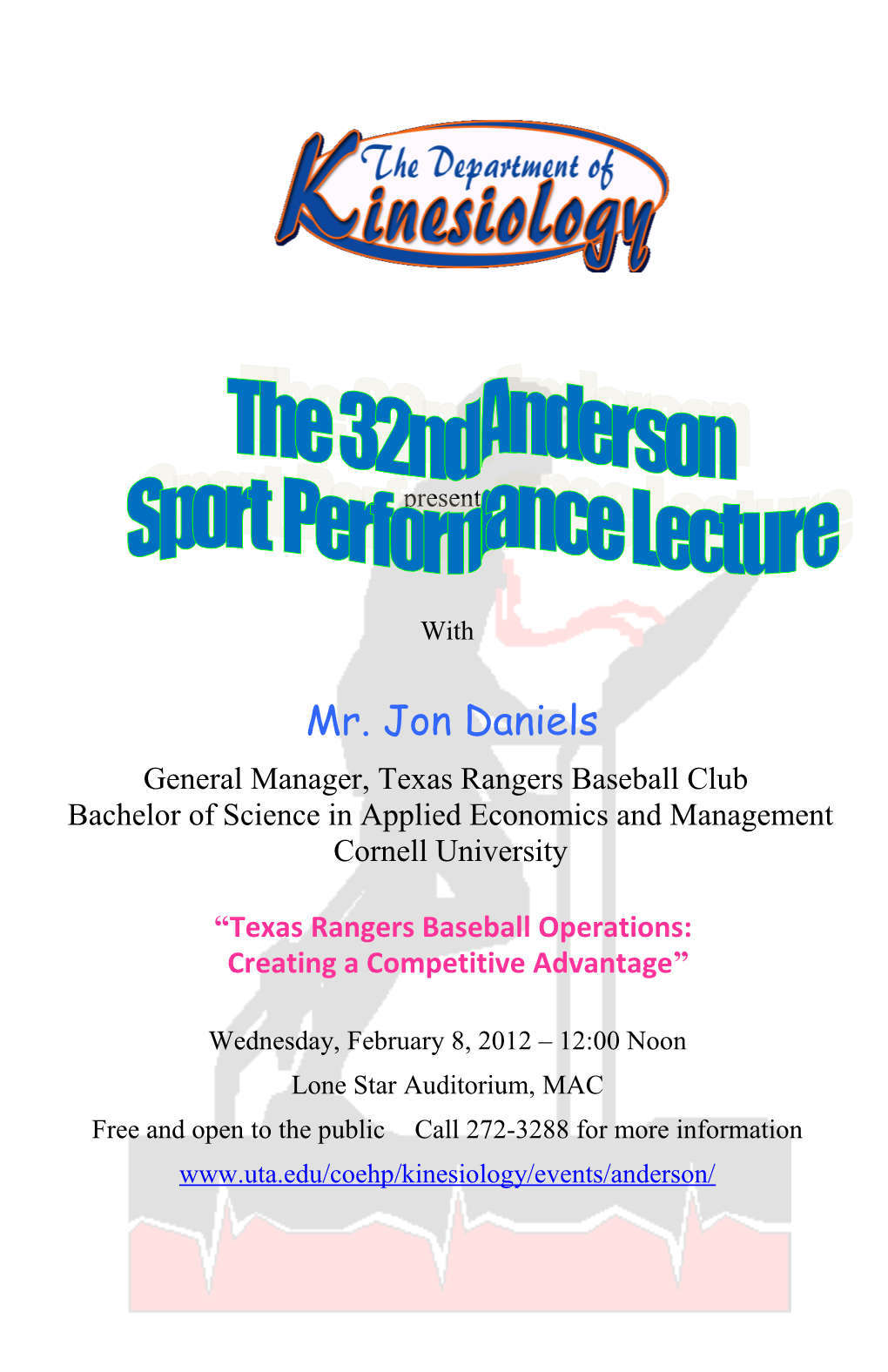 The Anderson Sport Performance Lecture