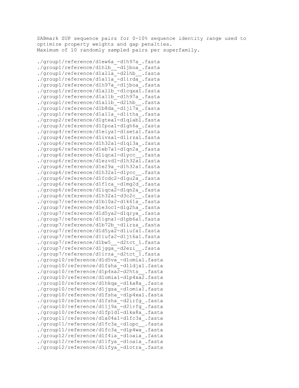 Maximum of 10 Randomly Sampled Pairs Per Superfamily