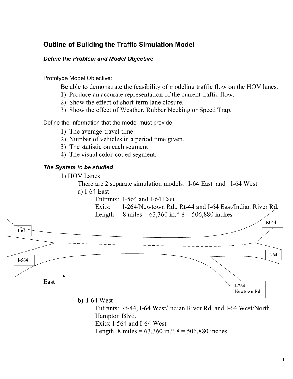 Outline of Building the Traffic Simulation Model